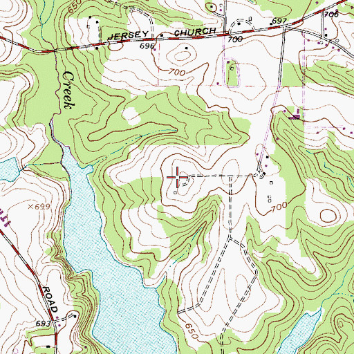 Topographic Map of Mountain View Estates, NC