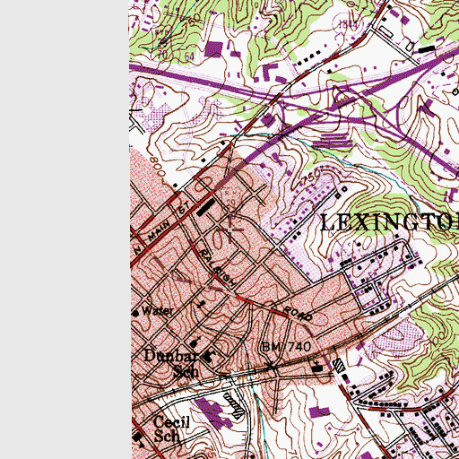 Topographic Map of North Pugh, NC