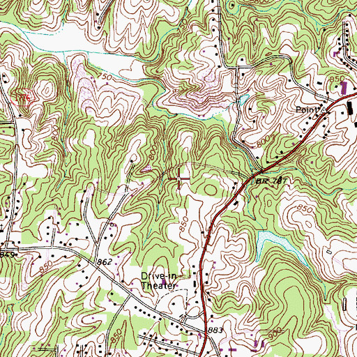 Topographic Map of Pennfield (historical), NC