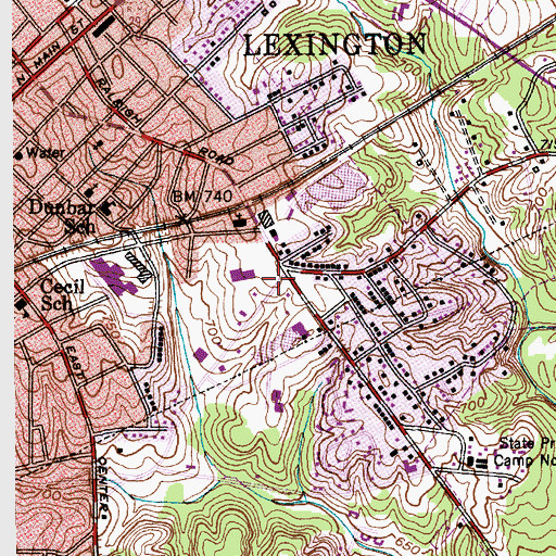 Topographic Map of Raleigh Road Park, NC