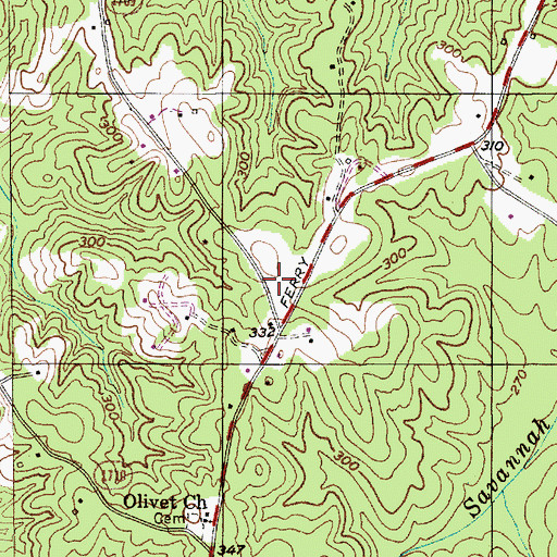 Topographic Map of Pee Dee (historical), NC