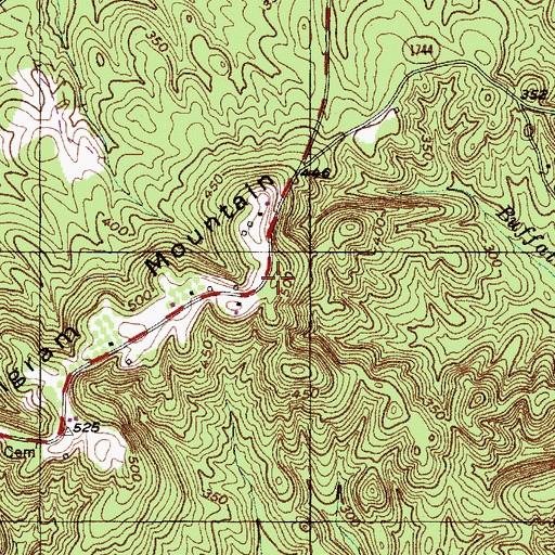 Topographic Map of Lookout (historical), NC