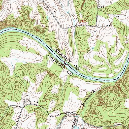 Topographic Map of Winfields Ford (historical), NC