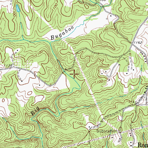 Topographic Map of Allin (historical), NC