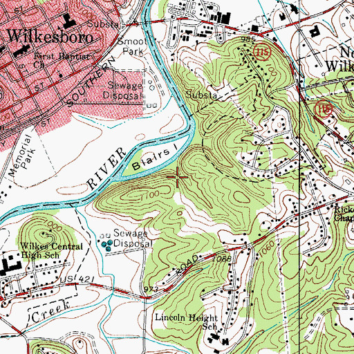 Topographic Map of Fletcher (historical), NC