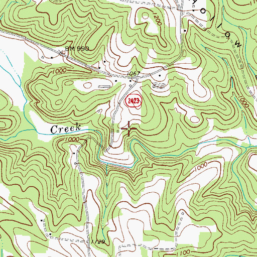 Topographic Map of Lovelace (historical), NC