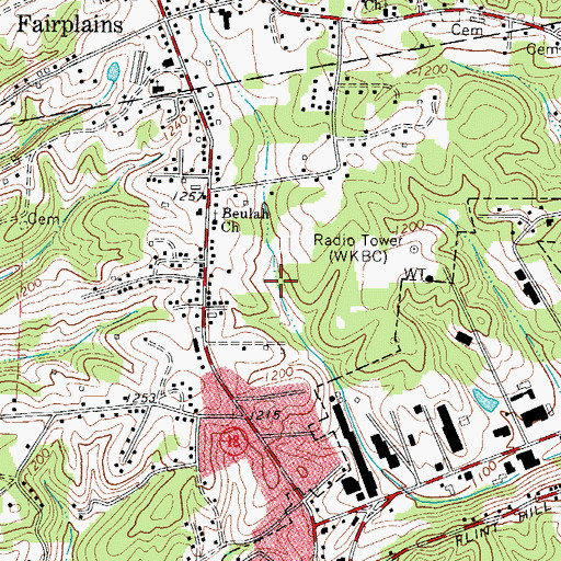 Topographic Map of Northview Plaza, NC