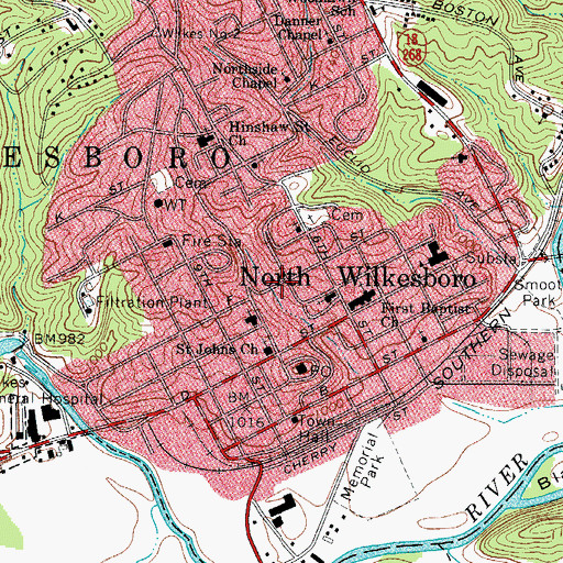 Topographic Map of Optimist Park, NC