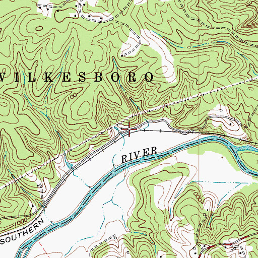 Topographic Map of Russaw (historical), NC