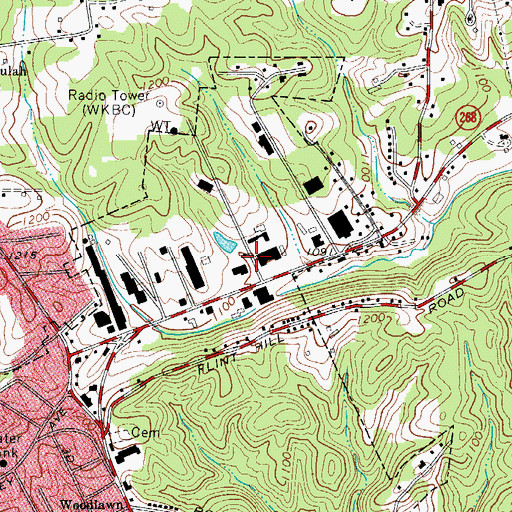 Topographic Map of Wilkes Area Poultry Association Laboratory, NC