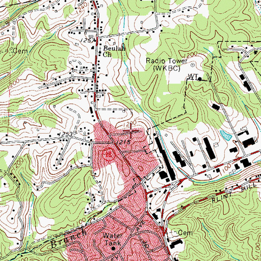 Topographic Map of Wilkes County Jaycees Clubhouse, NC