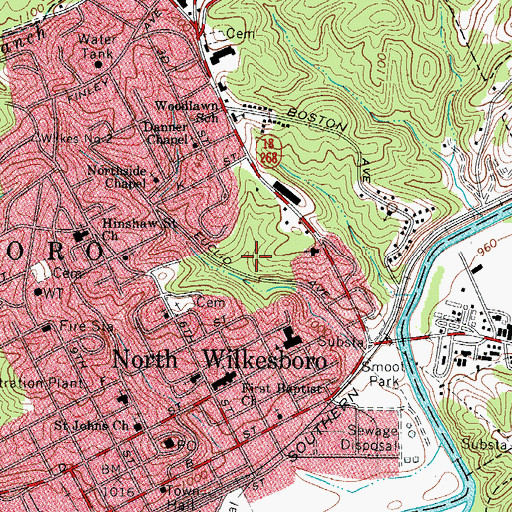 Topographic Map of William K Newton Memorial Park, NC