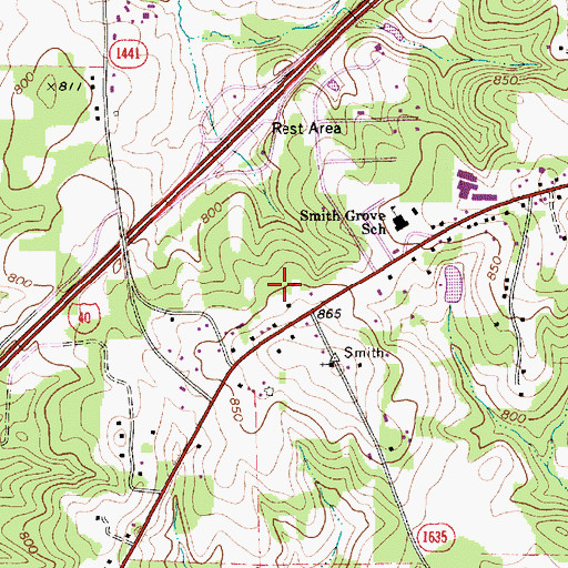 Topographic Map of Country Cove, NC