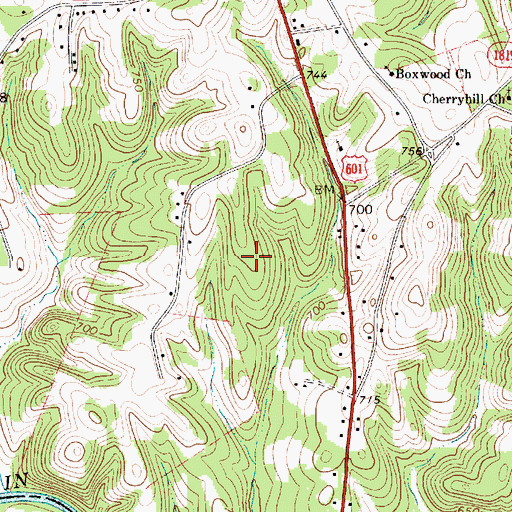 Topographic Map of Tara Airbase, NC