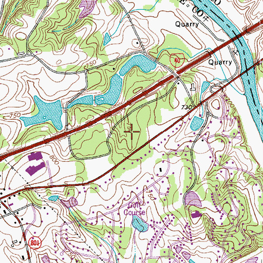 Topographic Map of Professional Plaza, NC