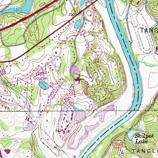Topographic Map of Bermuda Run, NC