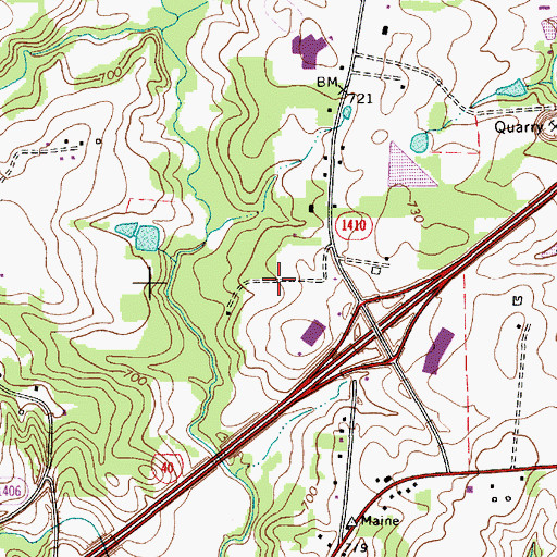 Topographic Map of Davie Youth Park, NC