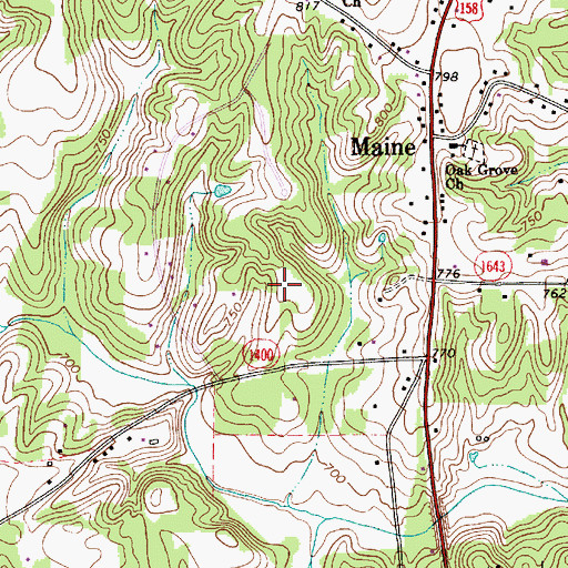 Topographic Map of Farmland Acres, NC