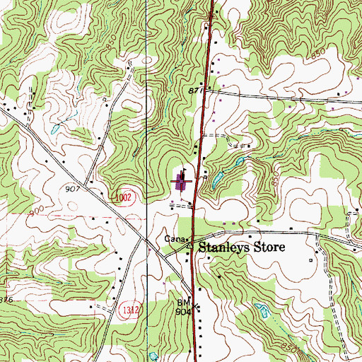 Topographic Map of William R Davie Elementary School, NC