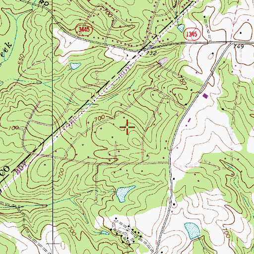 Topographic Map of Providence Woods, NC