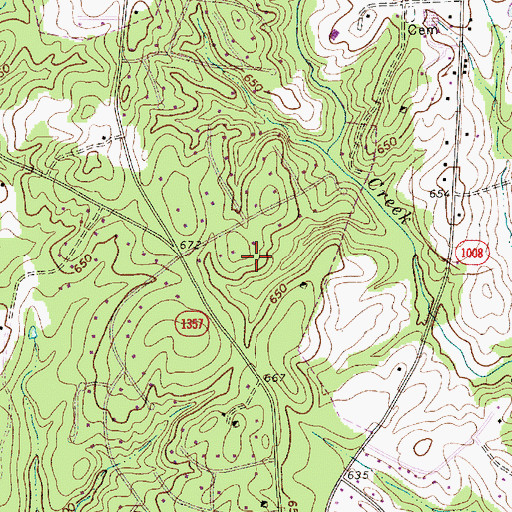 Topographic Map of Wellington Woods, NC