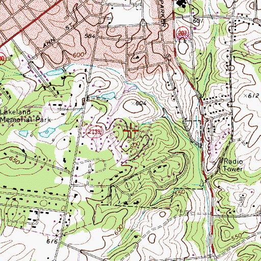 Topographic Map of Bramblewood, NC