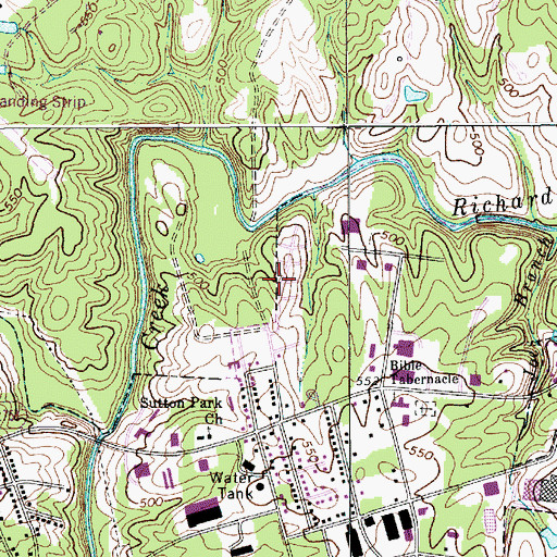Topographic Map of Brookhaven, NC