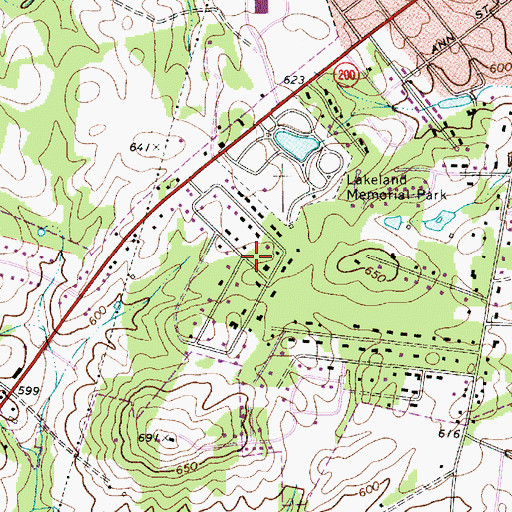 Topographic Map of Carmel Village, NC