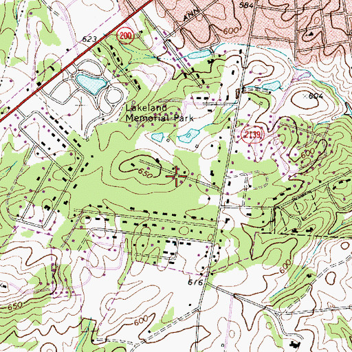 Topographic Map of Forest Hills, NC