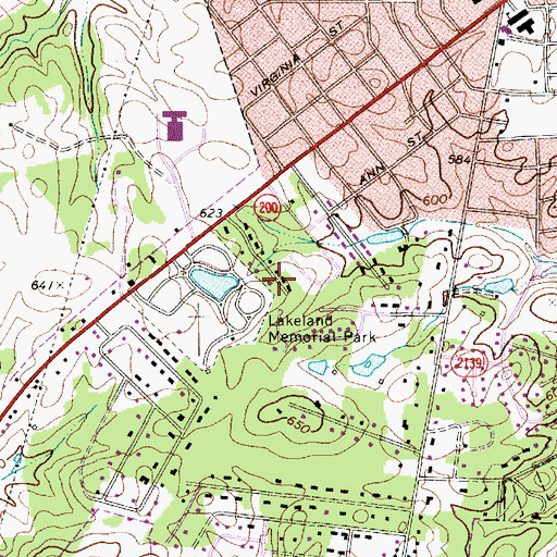 Topographic Map of Kingswood, NC