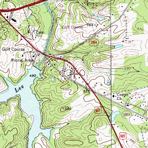 Topographic Map of Rock Rest, NC
