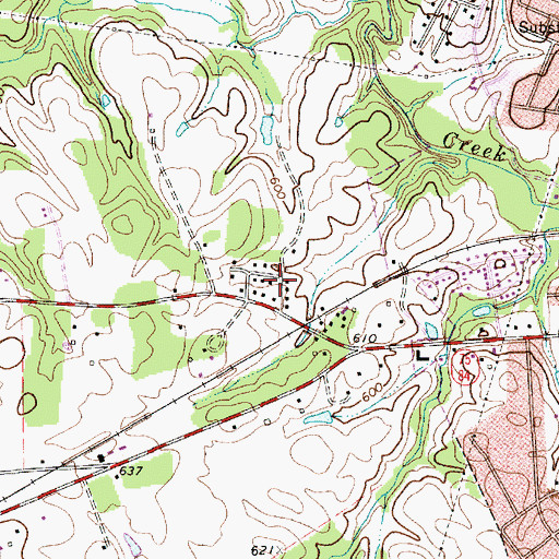 Topographic Map of Sherwood Forest, NC