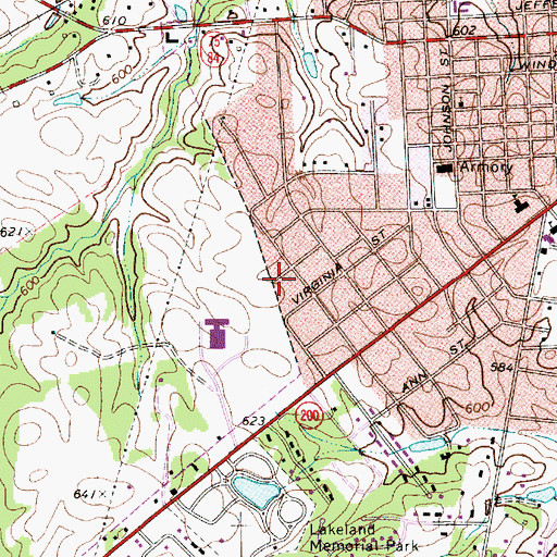 Topographic Map of Stewart Park, NC