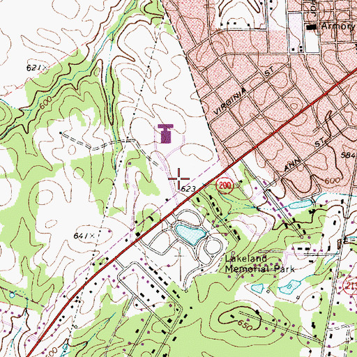 Topographic Map of Union County Career Center, NC