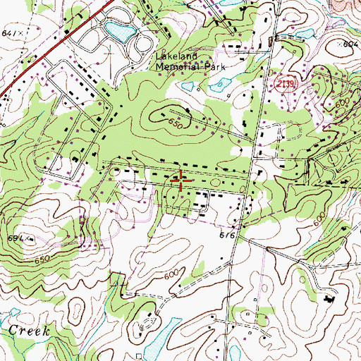Topographic Map of Timber Lake, NC