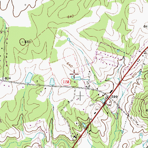 Topographic Map of White Oaks, NC