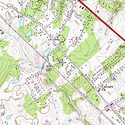 Topographic Map of Catfish Pond, NC