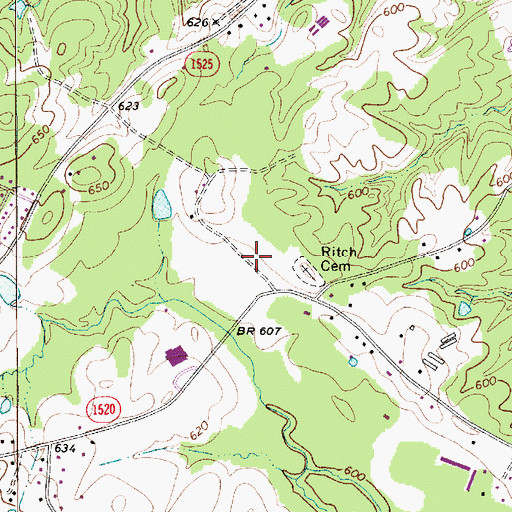 Topographic Map of Hemby Bridge Elementary School, NC