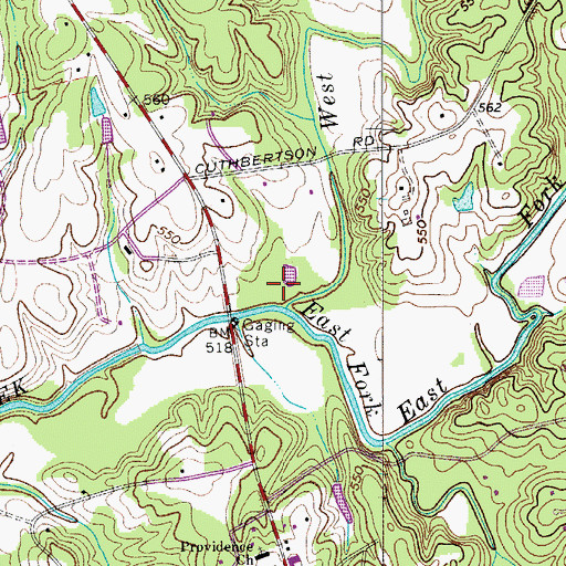 Topographic Map of Wolfville (historical), NC