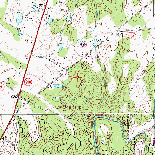 Topographic Map of Olde Farm, NC
