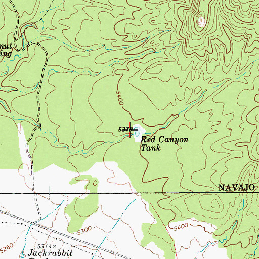 Topographic Map of Red Canyon Tank, AZ