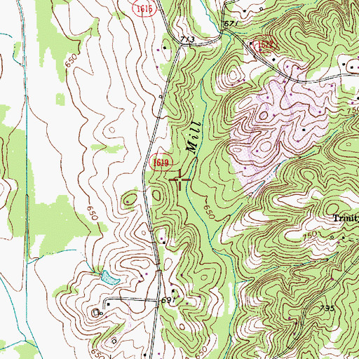 Topographic Map of Mill Hill (historical), NC