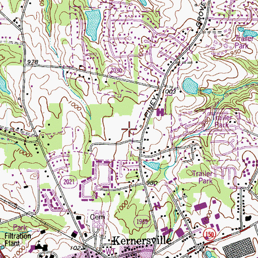 Topographic Map of Applegate, NC