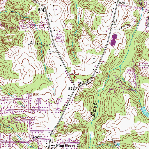 Topographic Map of Benefit (historical), NC