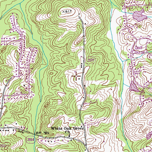 Topographic Map of Bonanza Hills, NC