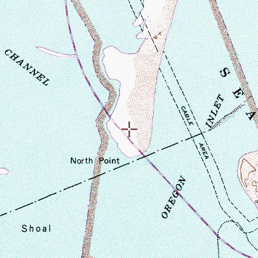 Topographic Map of Herbert C Bonner Bridge, NC