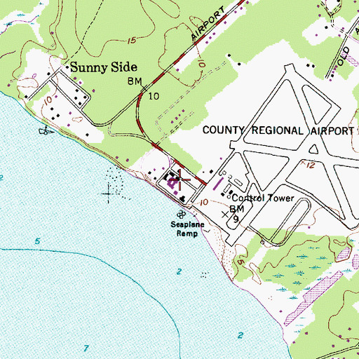 Topographic Map of North Carolina Marine Resources Center, NC