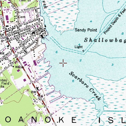Topographic Map of Ice Plant Island, NC