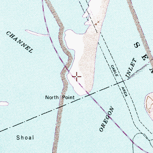 Topographic Map of Herbert C Bonner Bridge, NC