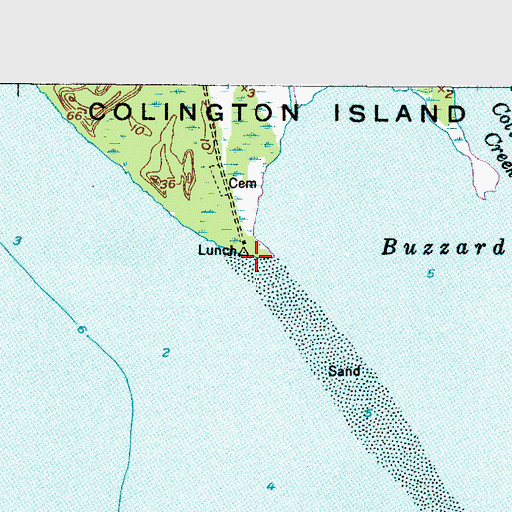 Topographic Map of Bens Point, NC